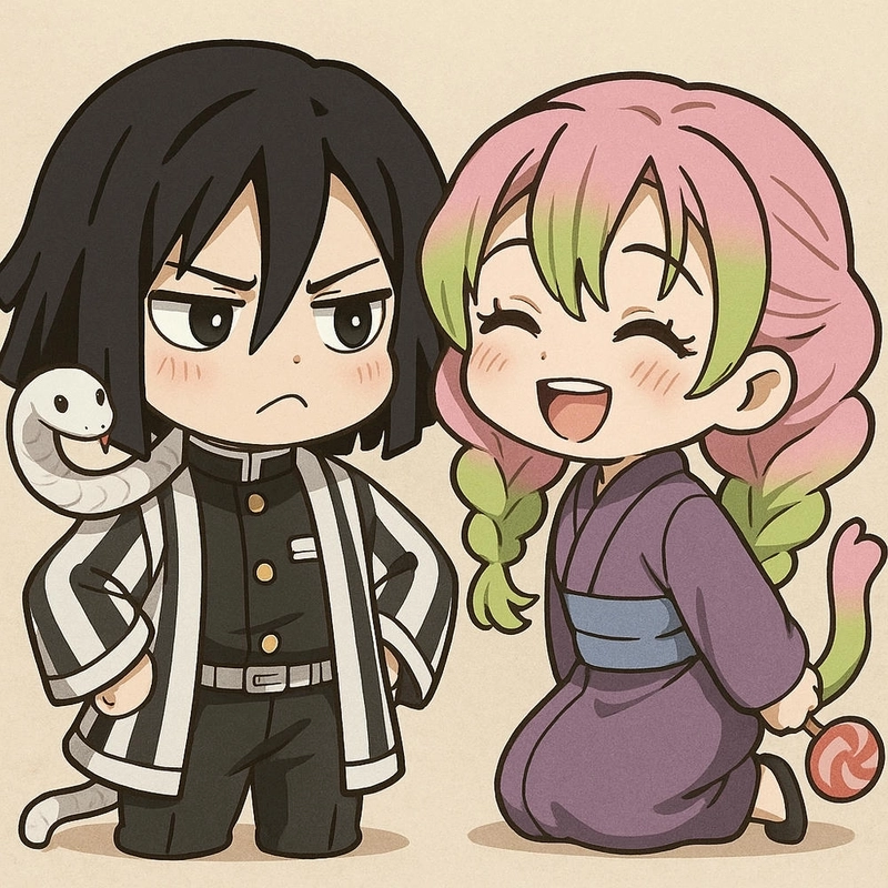 Hình chibi Obanai đáng yêu