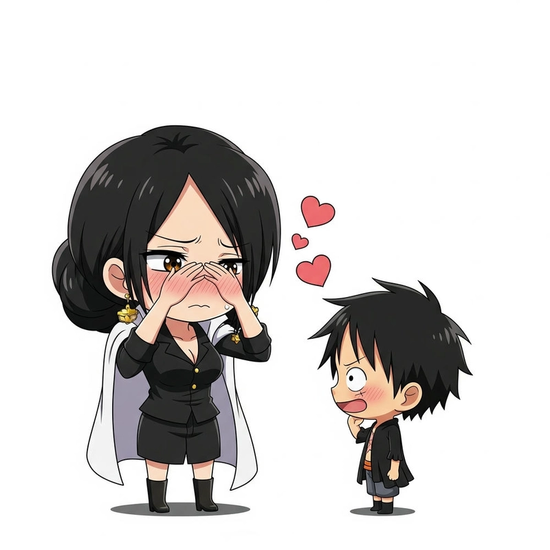 Tranh chibi one piece phong cách kawaii