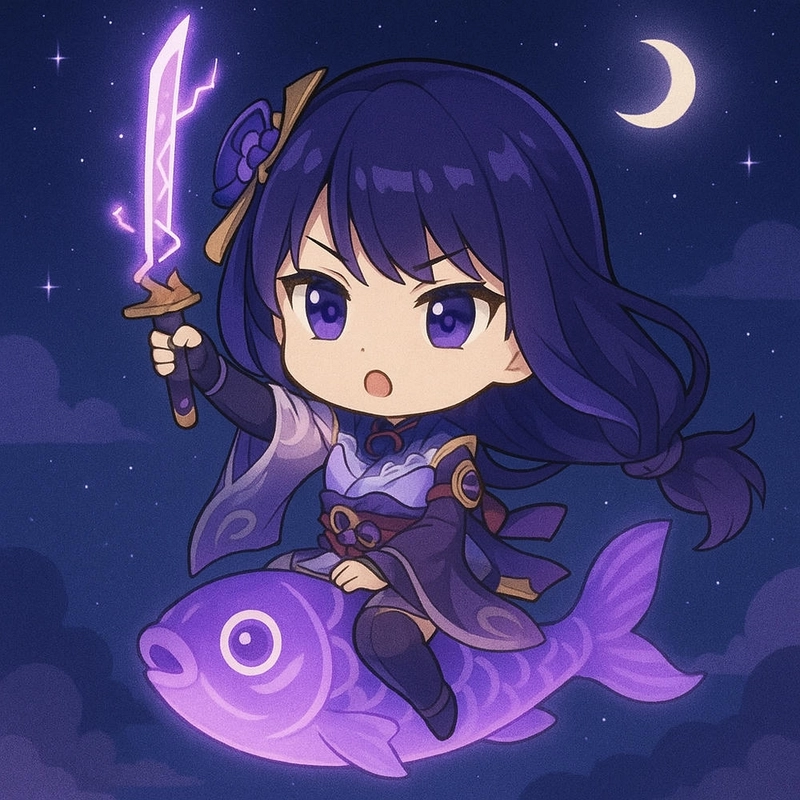 Chibi Raiden Shogun cute art 