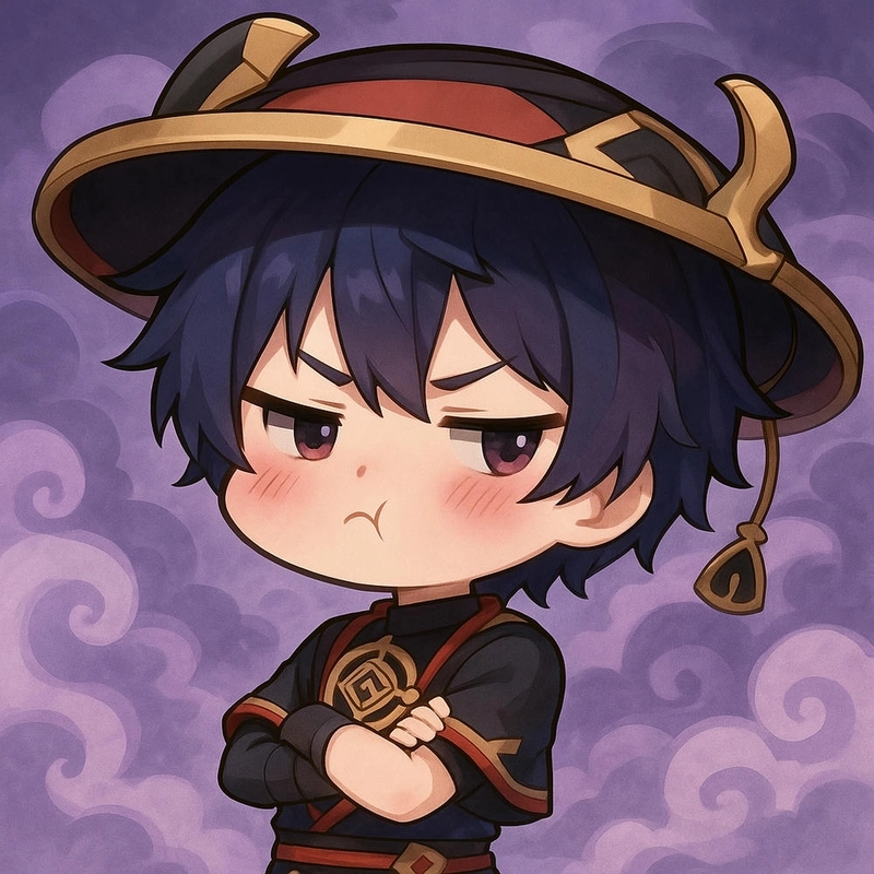 Hình vẽ Scaramouche chibi cute 