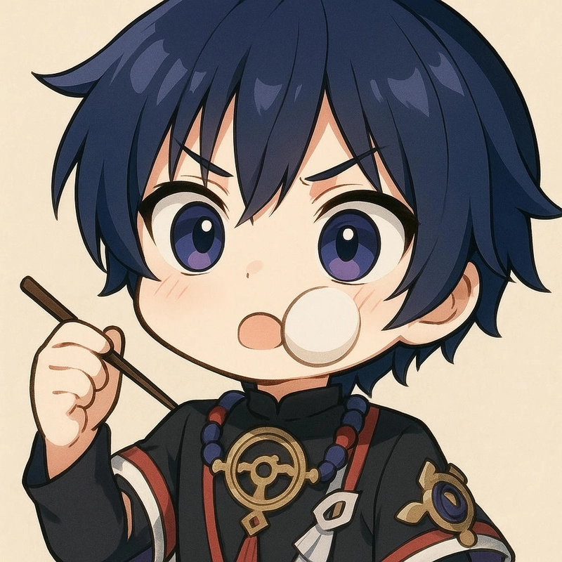 Tranh Scaramouche chibi kawaii 