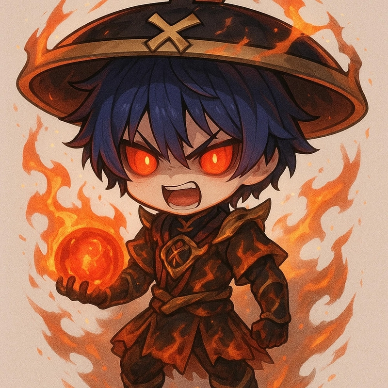 sticker scaramouche chibi ngầu