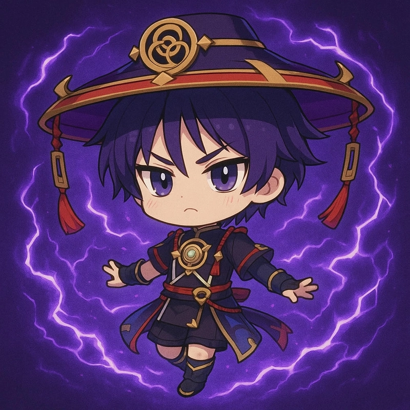 Scaramouche chibi cute đáng yêu 