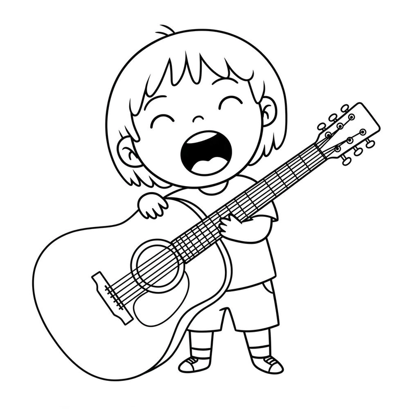 Hình vẽ ca sĩ cho bé tô màu sáng tạo