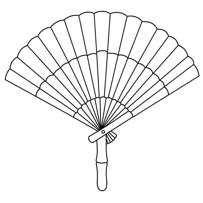 Hình vẽ tô màu cái quạt