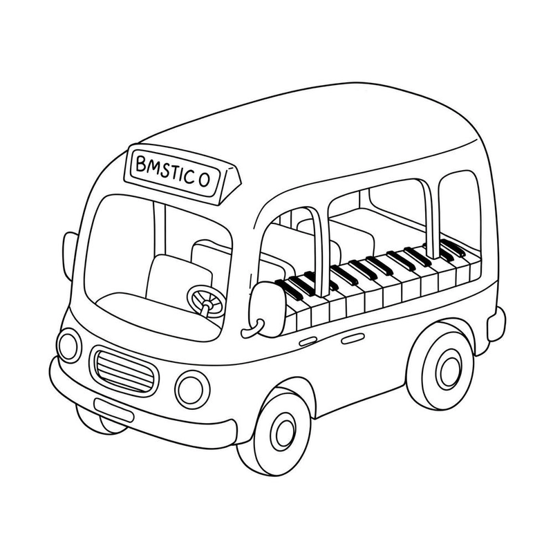 Đàn piano tô màu cho bé