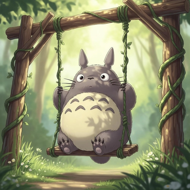 Totoro chibi hoạt hình dễ thương 