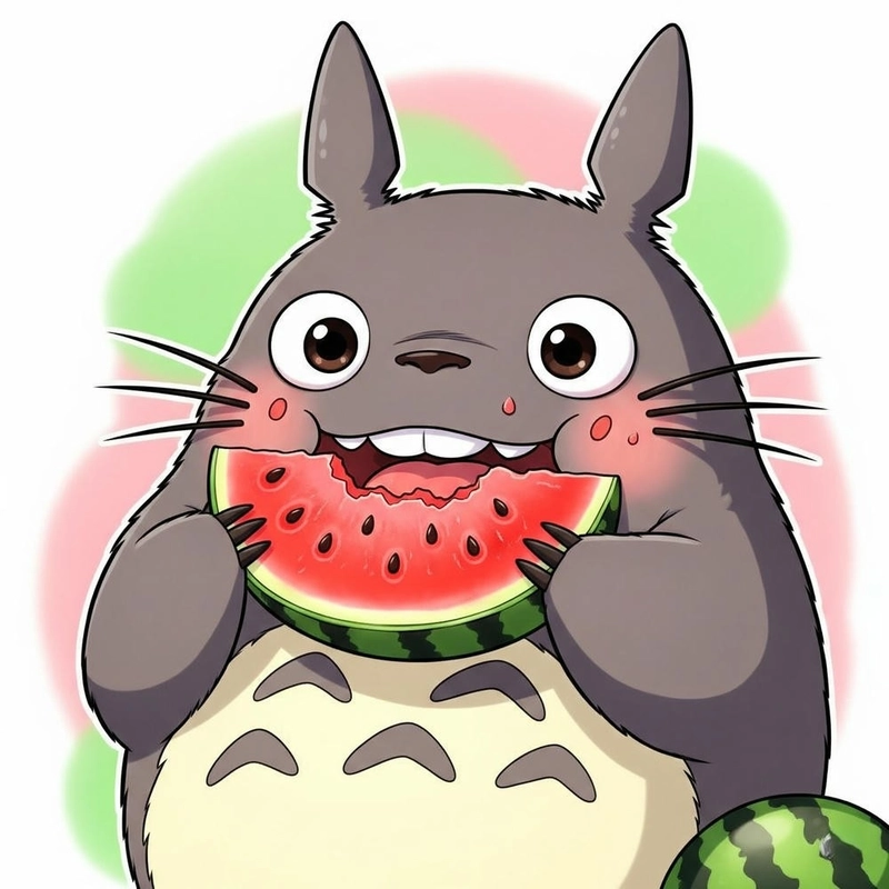hình vẽ Totoro chibi cute 