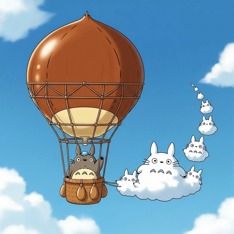 tranh Totoro chibi cute 