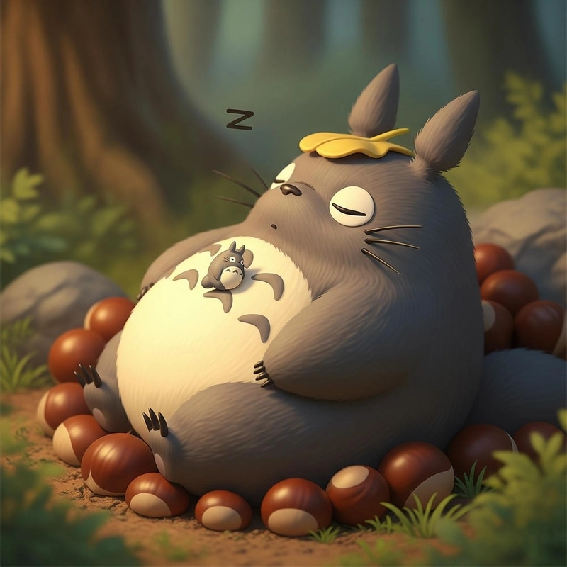 ảnh vẽ Totoro kiểu chibi cute 