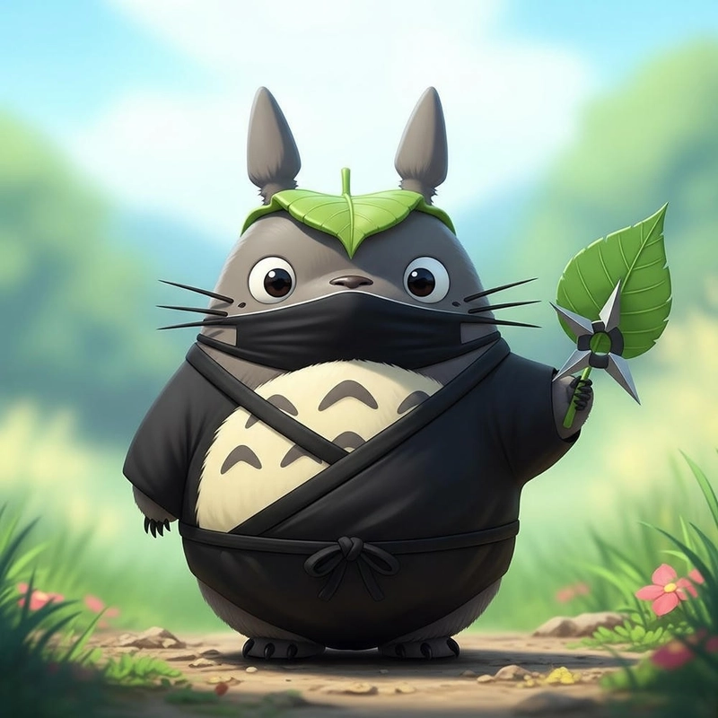 hình minh họa Totoro chibi dễ cưng 
