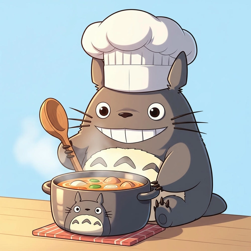 hình Totoro siêu cute phong cách chibi 