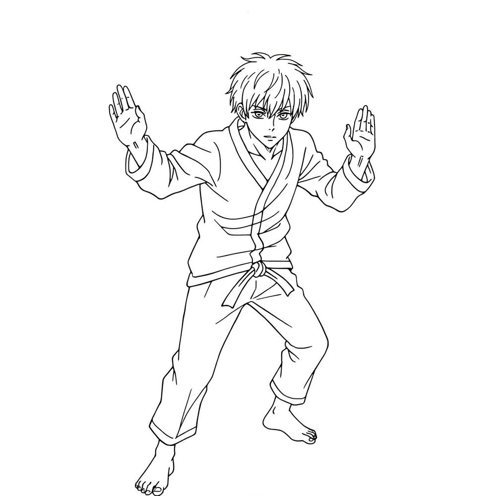 tranh tô màu gojo satoru anime 