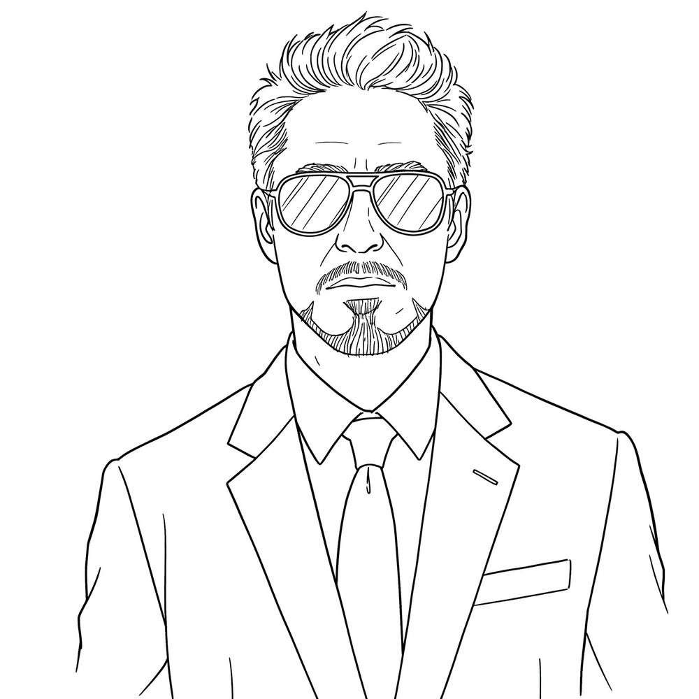 iron man tô màu rõ nét dành cho bé yêu thích siêu anh hùng