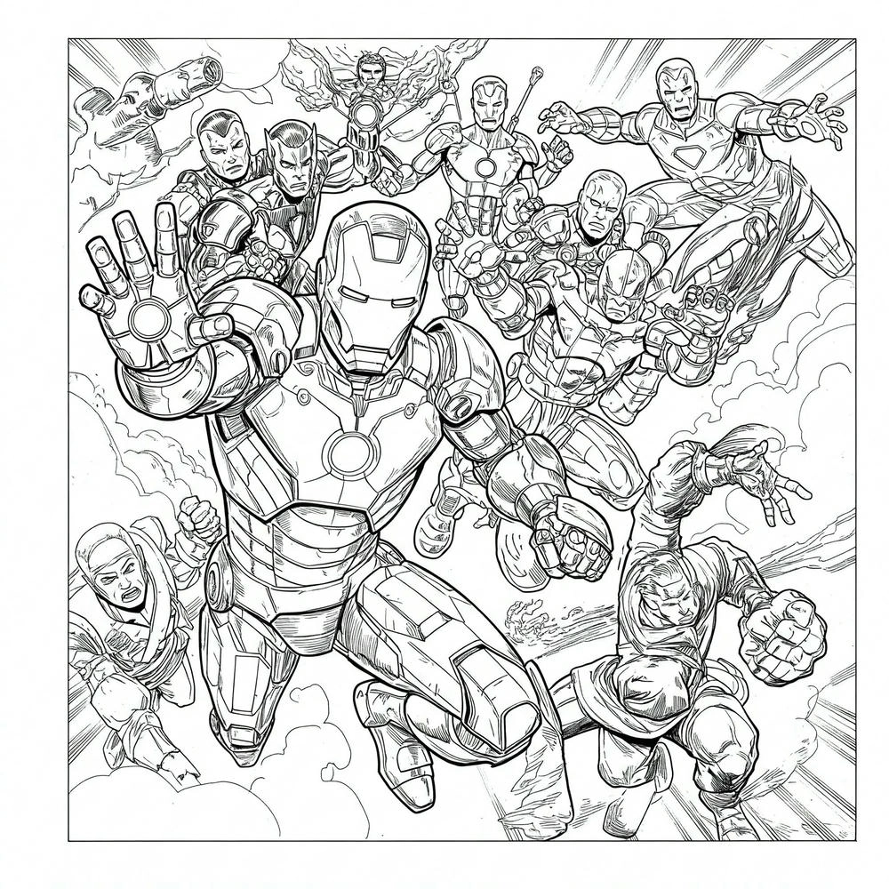 tô màu iron man phiên bản hoạt hình cực ngầu