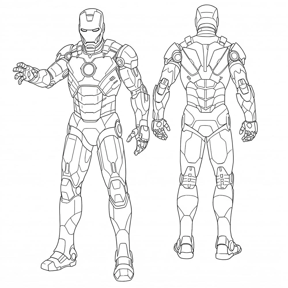 iron man tranh tô màu người sắt miễn phí tải về