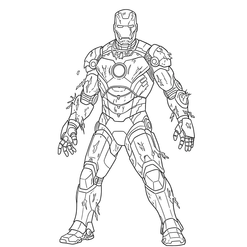 tranh tô màu siêu nhân iron man cực ngầu dễ in