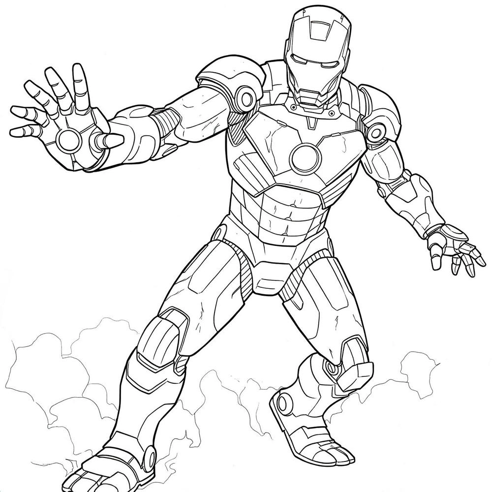 iron man tranh tô màu người sắt hấp dẫn cho trẻ nhỏ