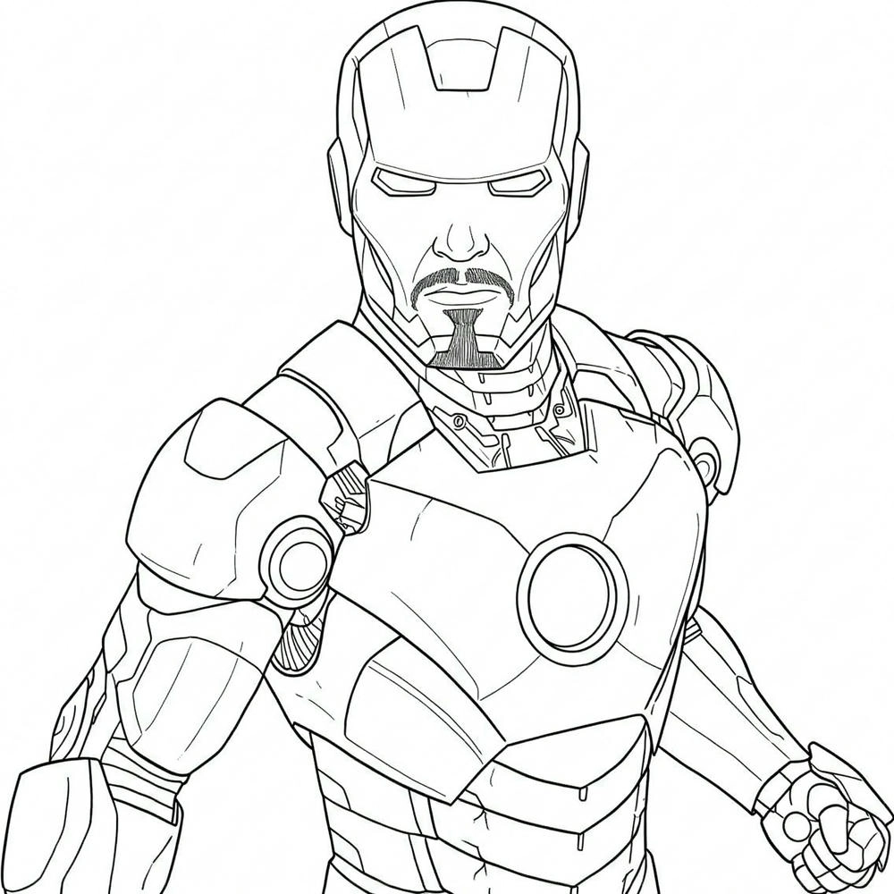 tô màu iron man với nhiều mẫu tranh đẹp