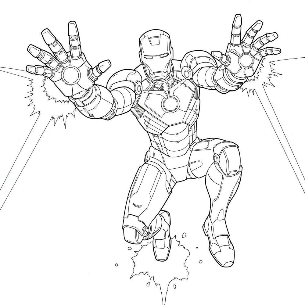 tô màu iron man phiên bản người sắt siêu nổi tiếng