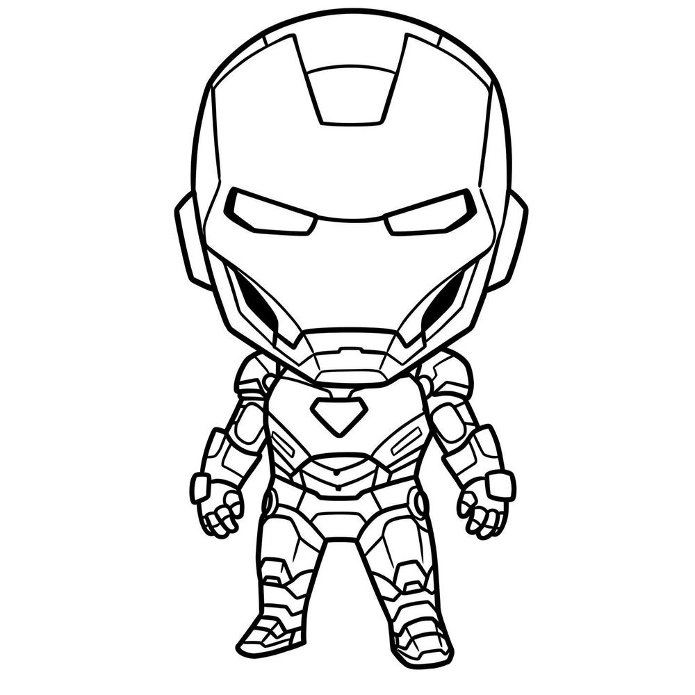 iron man tô màu miễn phí dễ tải về