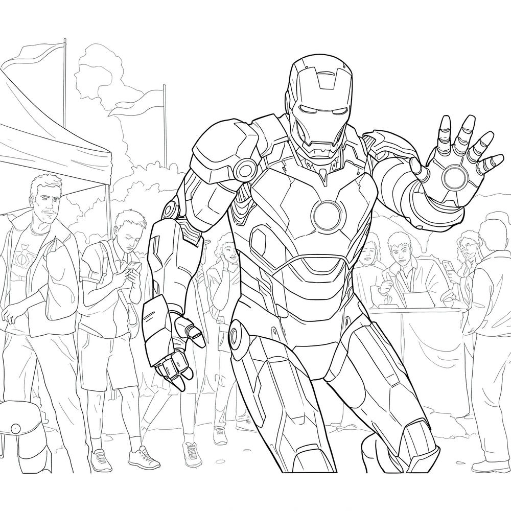 tranh tô màu iron man chất lượng cao dành cho bé trai