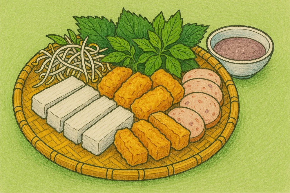 hình vẽ món ăn việt nam sống động 