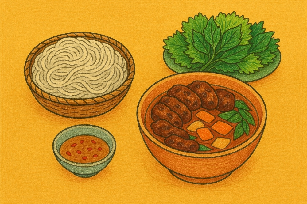 tranh vẽ món ăn việt nam đơn giản đẹp mắt 