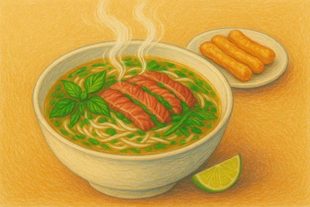 hình vẽ món ăn việt nam tinh xảo