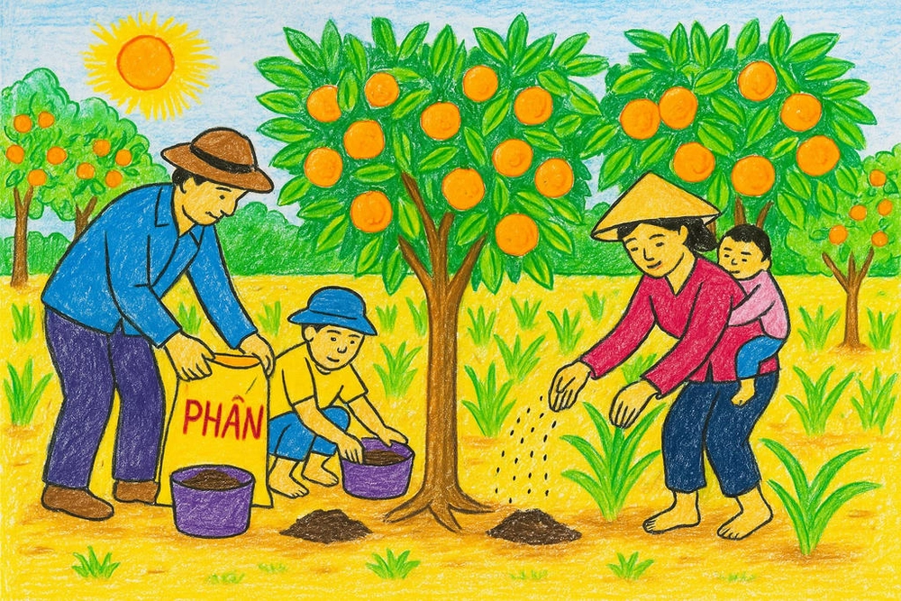 tranh vẽ nghề nông đẹp nhất cho học sinh 