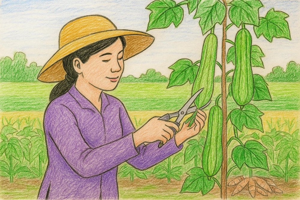 tranh vẽ nghề nông đề tài truyền thống quê hương 