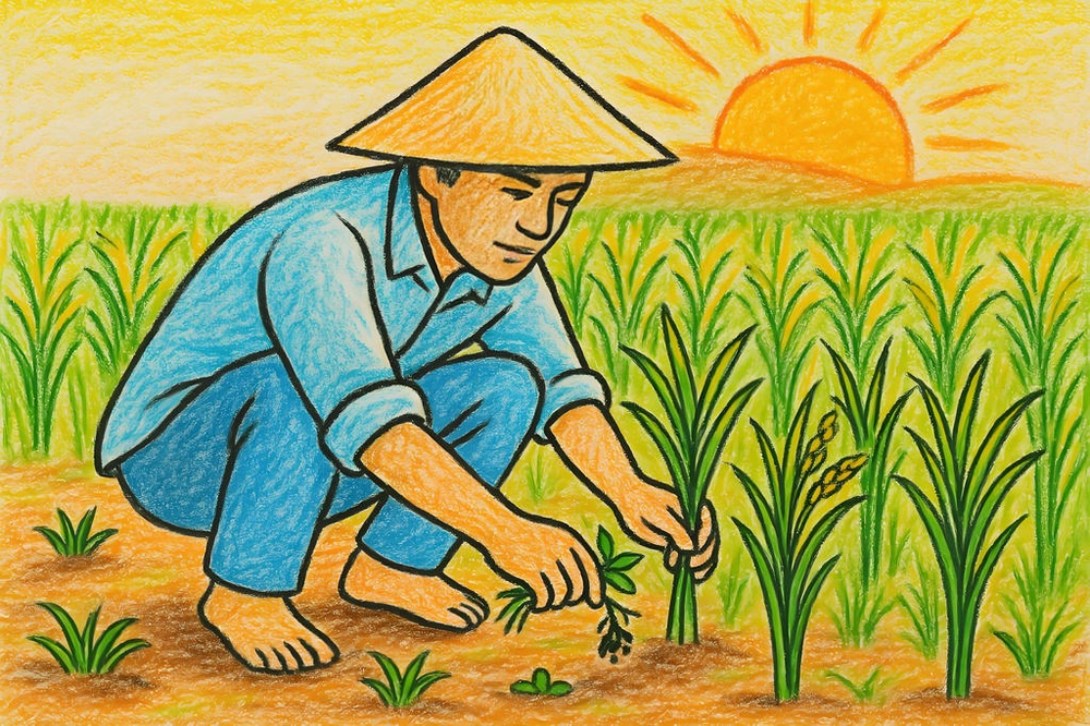 tranh vẽ nghề nông cho học sinh lớp 4 