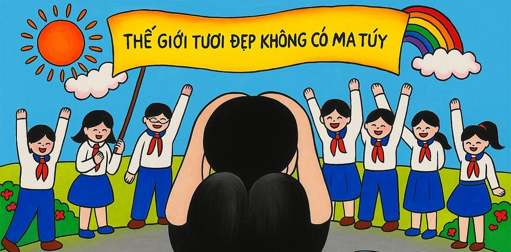 tranh vẽ phòng chống ma túy cho cuộc thi học đường 