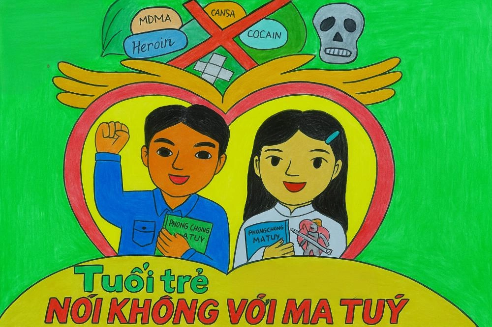 vẽ tranh phòng chống ma túy học đường dễ thực hiện 