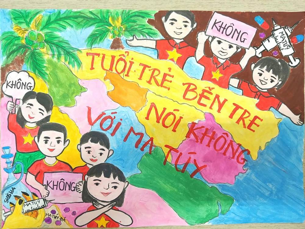 hình ảnh vẽ về phòng chống ma túy rõ ràng 