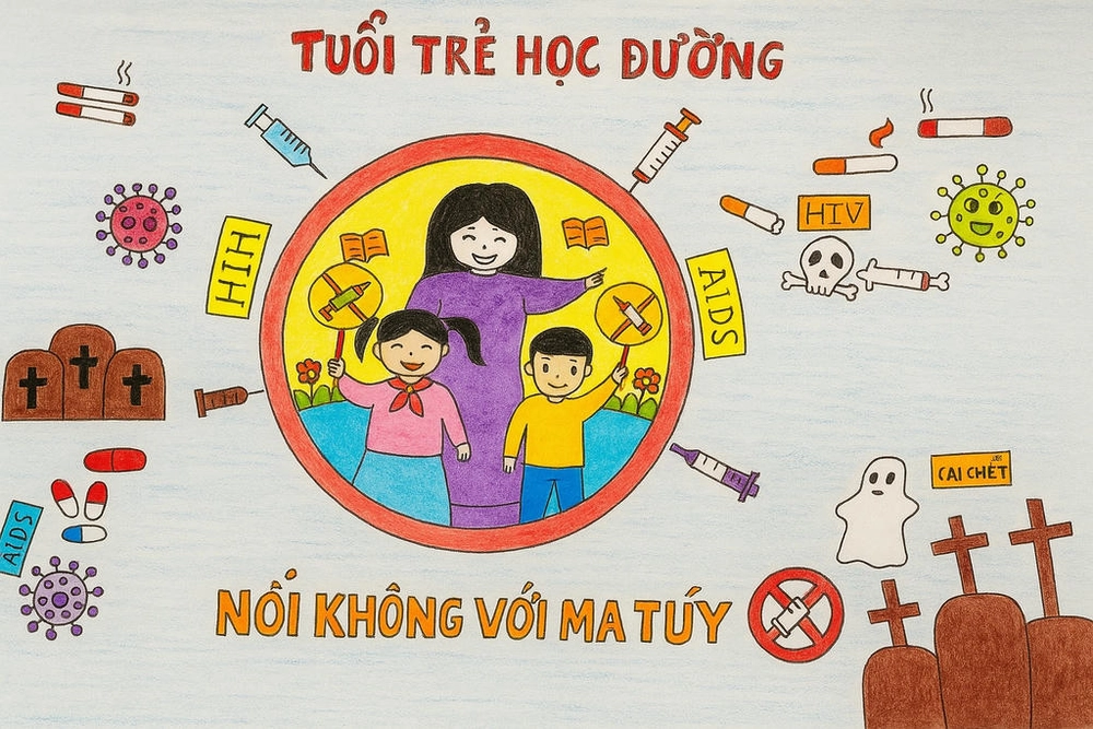 vẽ tranh chủ đề phòng chống ma túy ấn tượng 