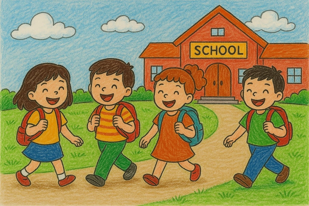 tranh vẽ thiếu nhi tươi sáng, sinh động 