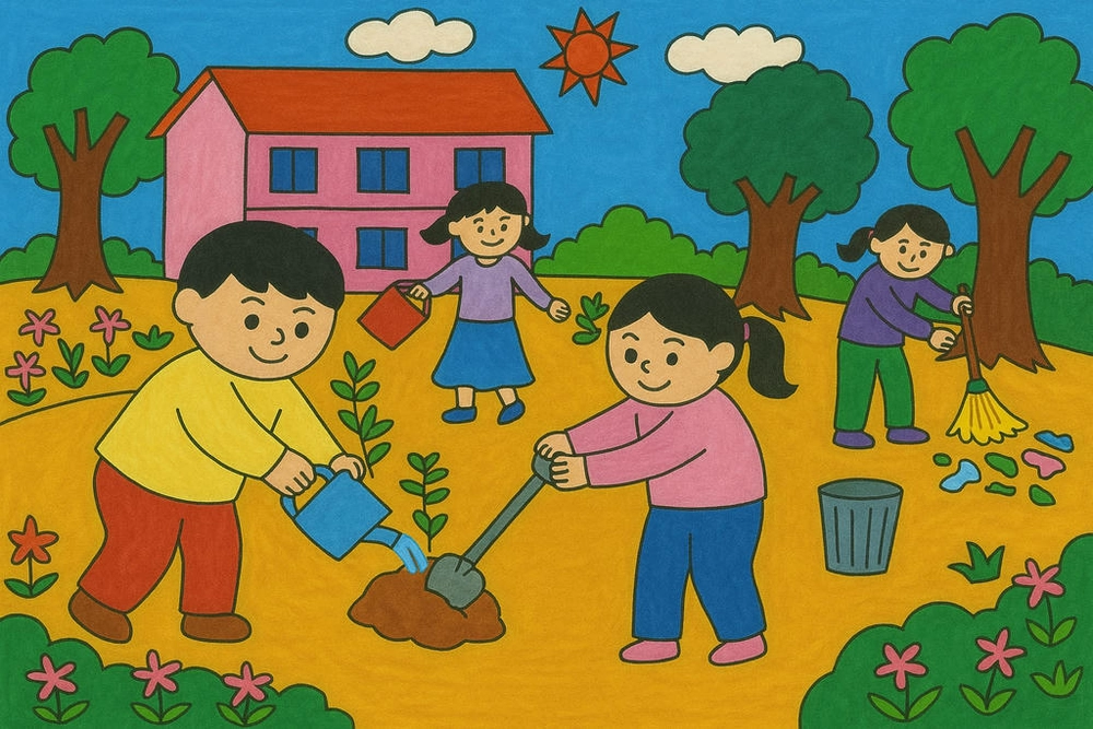 tranh thiếu nhi việt nam rực rỡ màu sắc 