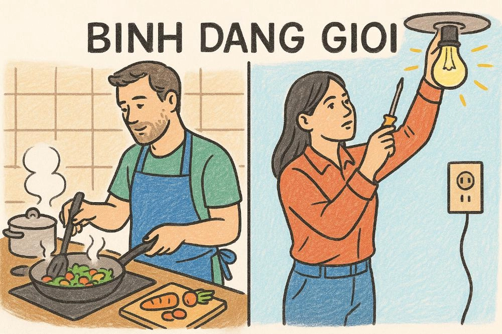 mẫu tranh vẽ bình đẳng giới đạt giải cao