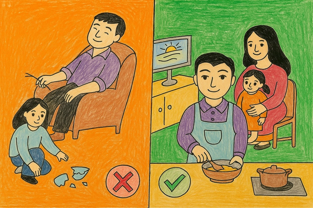 vẽ tranh chủ đề bình đẳng giới trong gia đình hạnh phúc 