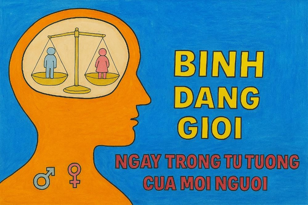 vẽ tranh chủ đề bình đẳng giới học sinh làm 