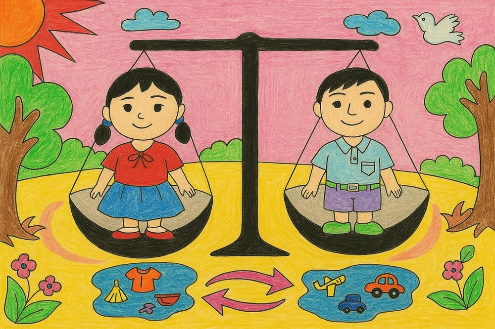 vẽ tranh bình đẳng giới đơn giản và nhanh 