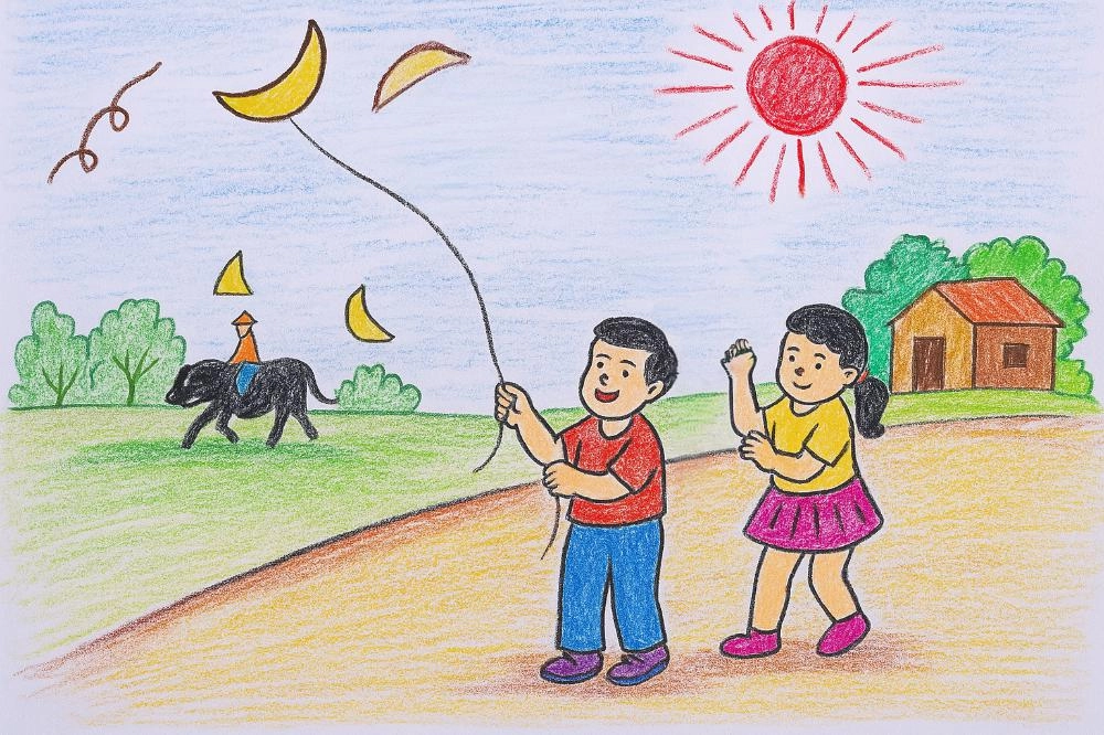 vẽ tranh chủ đề mùa hè đẹp và sáng tạo 