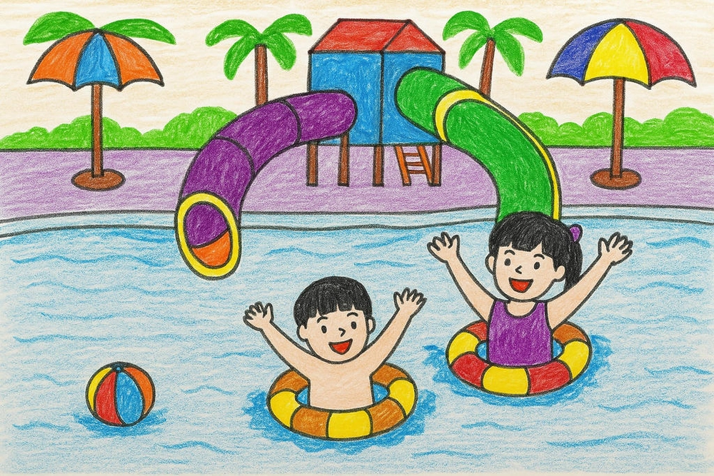 vẽ tranh chủ đề mùa hè của em dễ thực hiện 