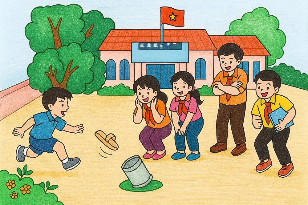 vẽ tranh chủ đề mùa hè của em sinh động 