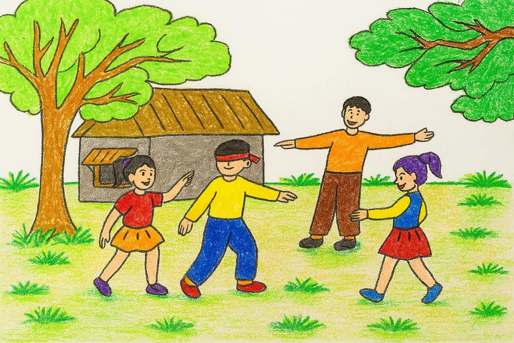 vẽ tranh chủ đề vui chơi mùa hè tràn đầy năng lượng 