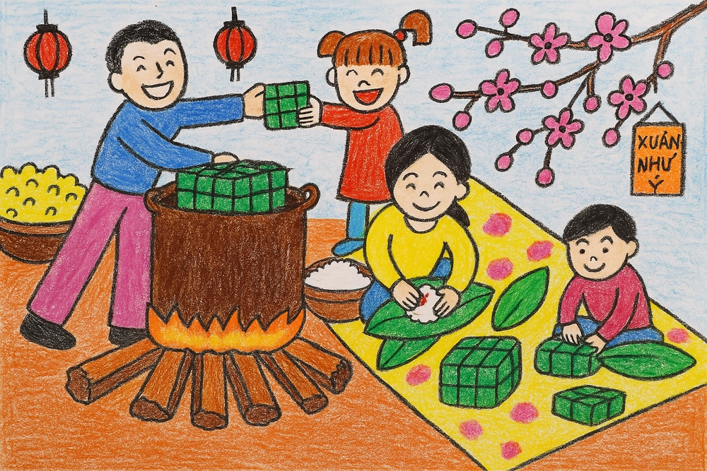 vẽ tranh chủ đề mùa xuân đẹp nhất 