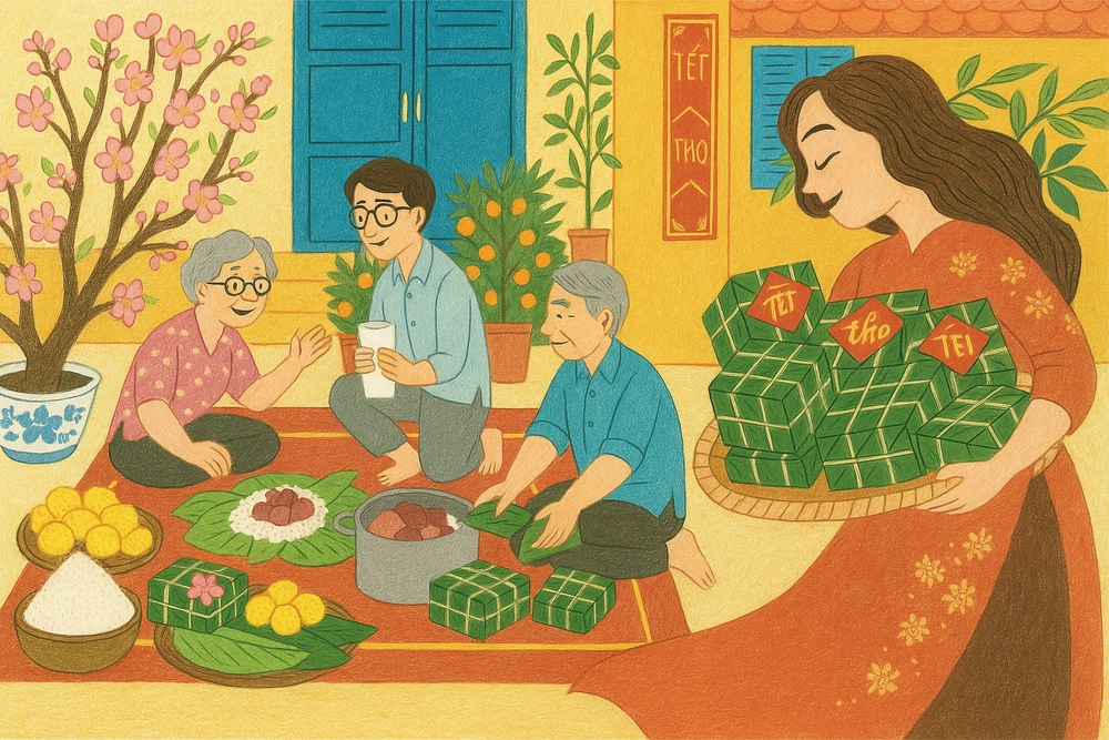 vẽ về chủ đề mùa xuân quê hương 