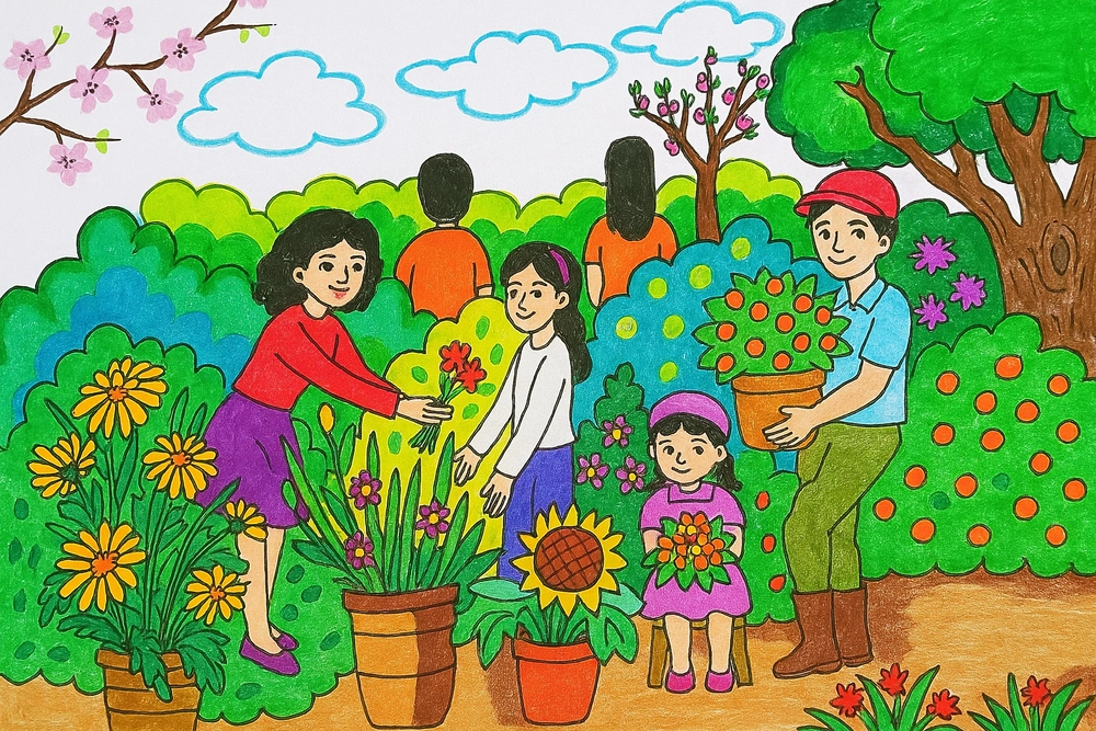 vẽ tranh về chủ đề mùa xuân ý nghĩa 
