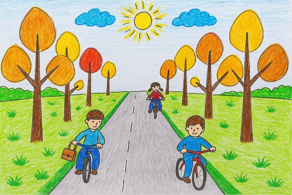 vẽ tranh chủ đề mùa thu tĩnh lặng 